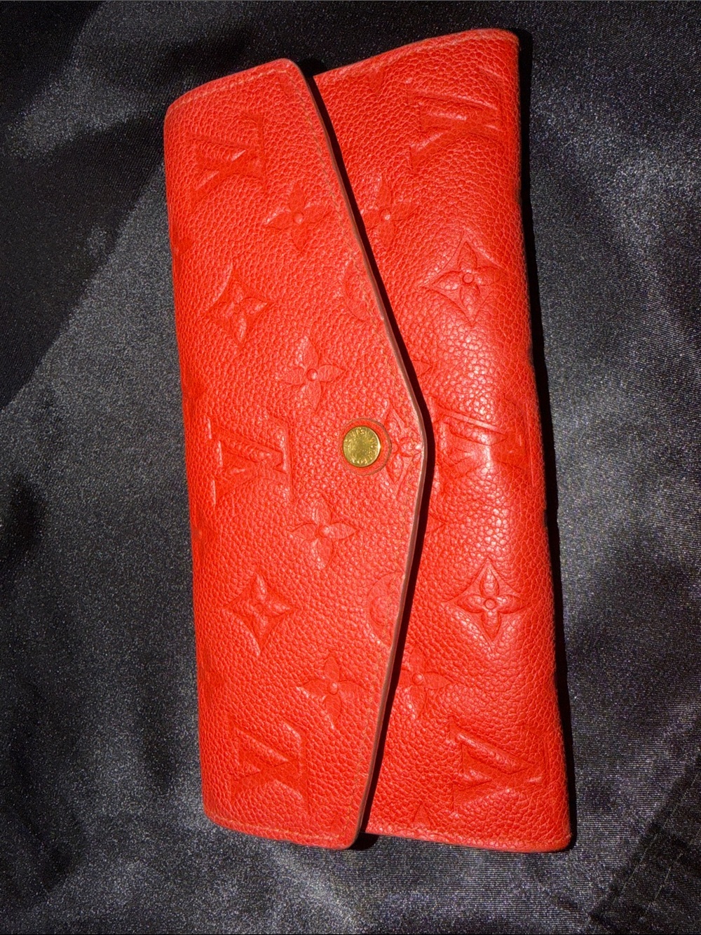 Louis Vuitton Sarah Wallet Monogram Empreinte Cerise Red / Vintage